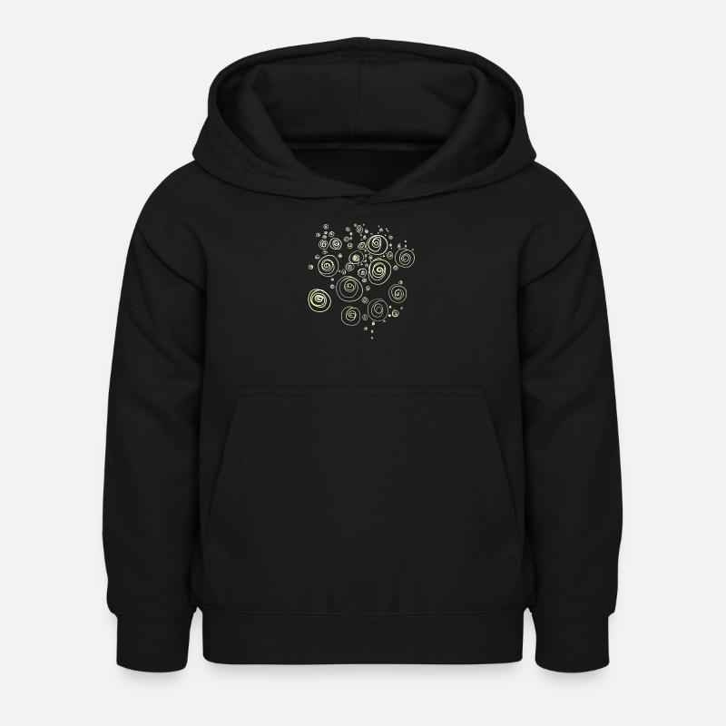 Shells / Spirals Abstract - Kids Hoodie - black