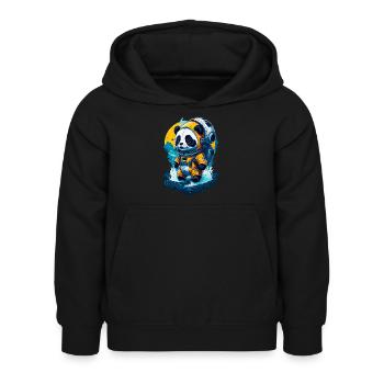 Niedlicher Panda-Astronaut - Kinder Hoodie - Schwarz - Vorne - AI Model Kid Female (0cm)