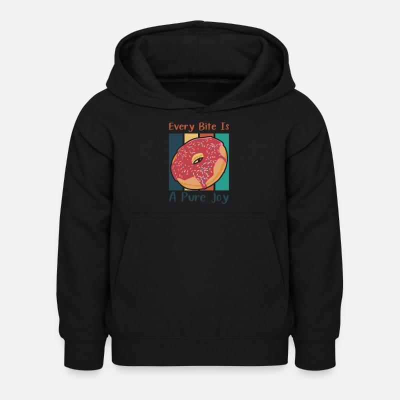 Chaque bouchée est un pur bonheur - Sweat à capuche Enfant - noir