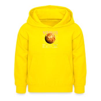 Venus details - Kids Hoodie - yellow - Front - AI Model Kid Female (0cm)
