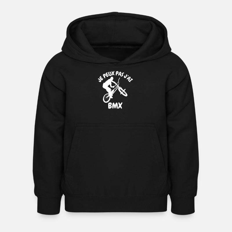 Je peux pas j'ai bmx - Sweat à capuche Enfant - noir