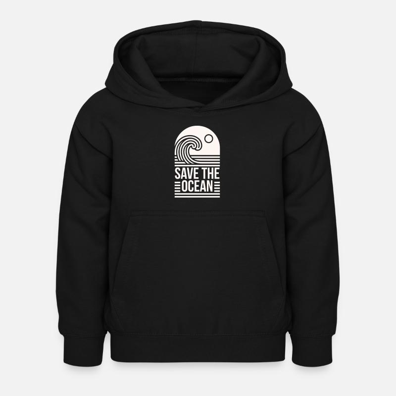 Citations de conservation de la protection de l’océan Save the Ocean - Sweat à capuche Enfant - noir