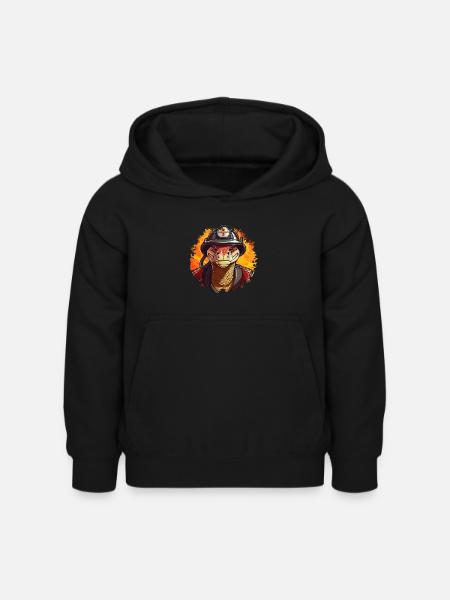 Pythons Feuerwehr / Feuerwehrmann Python - Kinder Hoodie - Schwarz