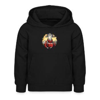 Moutons de pompiers - Sweat à capuche Enfant - noir - Devant - AI Model Kid Female (0cm)