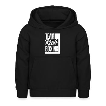 Team Kickboxing Kickboxen - Kinder Hoodie - Schwarz - Vorne - AI Model Kid Female (0cm)