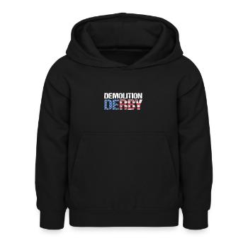 Derby démo - Sweat à capuche Enfant - noir - Devant - AI Model Kid Female (0cm)