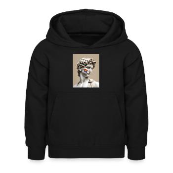 Subtiler Stolz Michelangelo David Kunst + Liebe ist Liebe - Kinder Hoodie - Schwarz - Vorne - AI Model Kid Female (0cm)