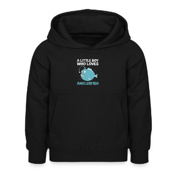 Poisson-grenouille - Sweat à capuche Enfant - noir - Devant - AI Model Kid Female (0cm)