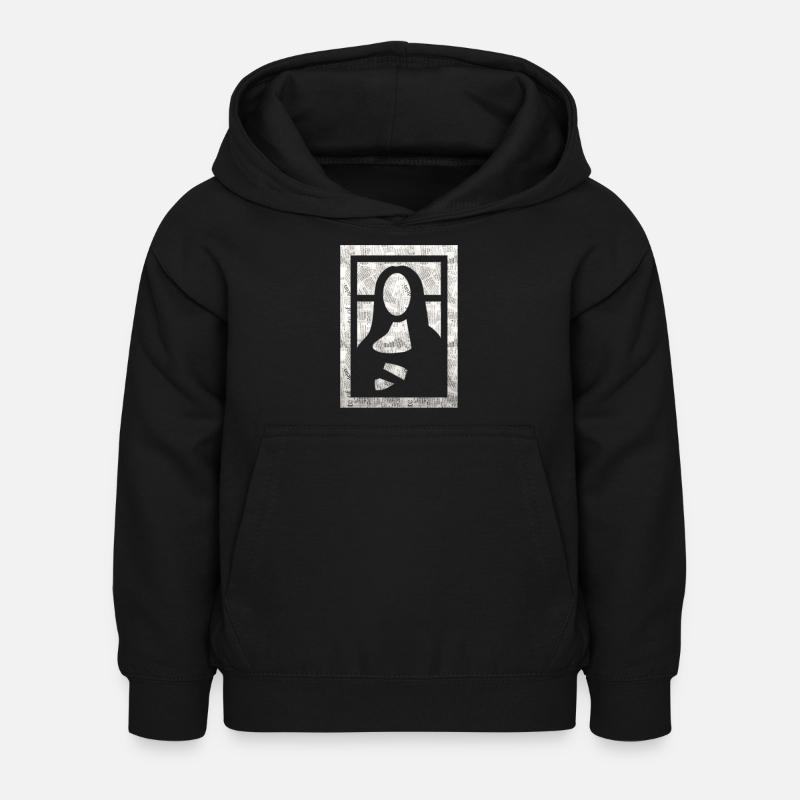 jeu de mona lisa - Sweat à capuche Enfant - noir