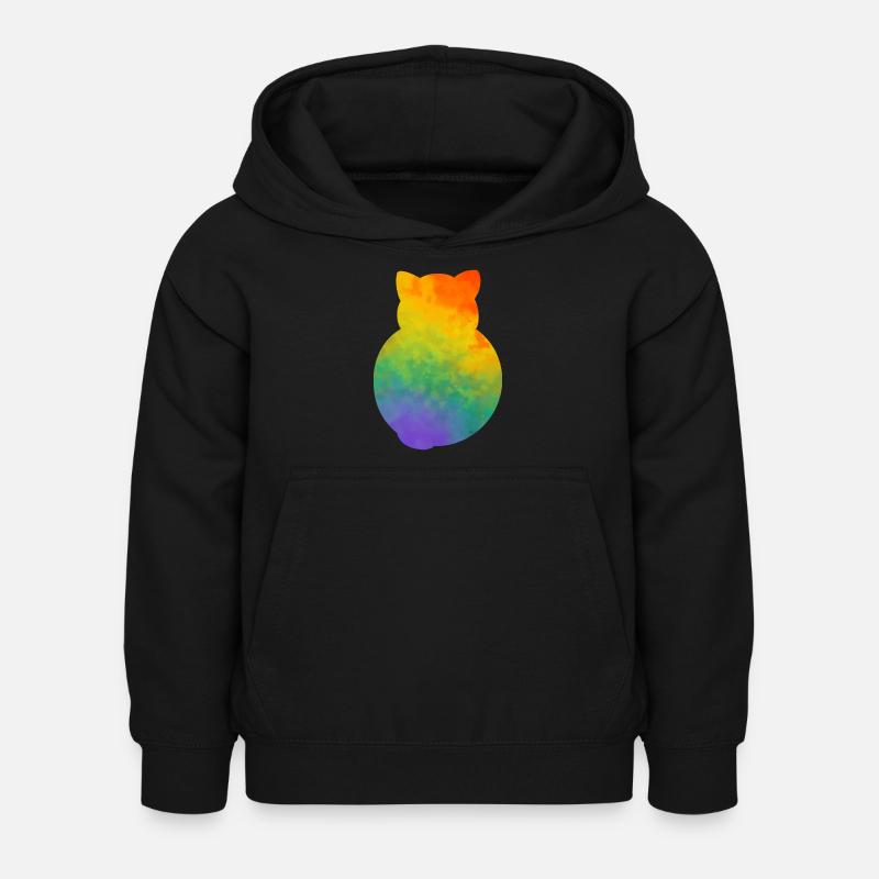 Pride Kitty - Kids Hoodie - black