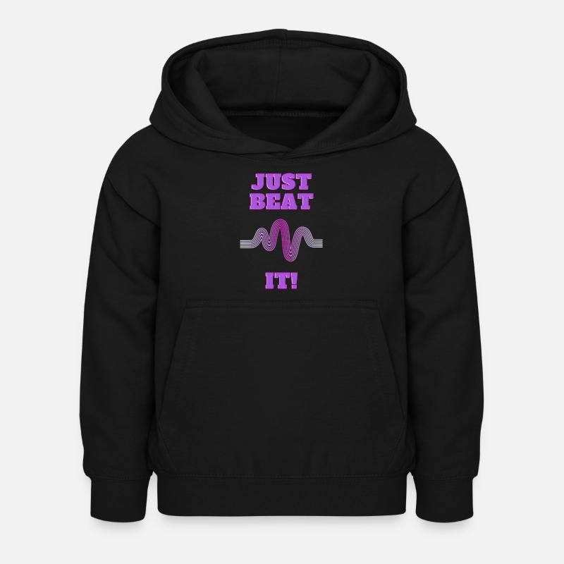 Il suffit de le battre - Sweat à capuche Enfant - noir