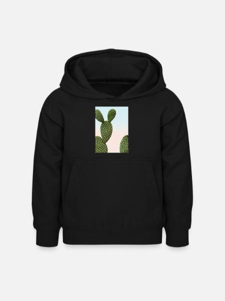 Ausgefallener Kaktus - Kinder Hoodie - Schwarz