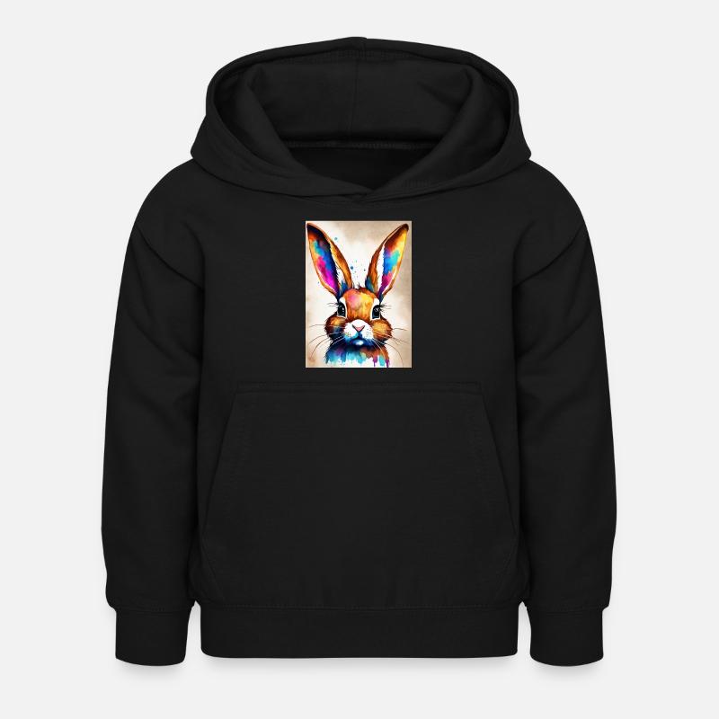 Rabbit - Kinder Hoodie - Schwarz