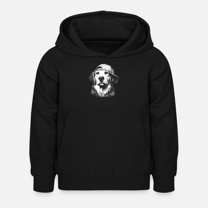 Chien - Sweat à capuche Enfant - noir