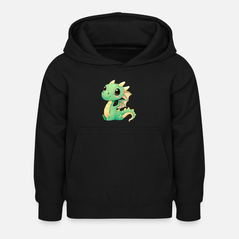 Cucciolo di drago - Felpa con cappuccio per bambini - nero