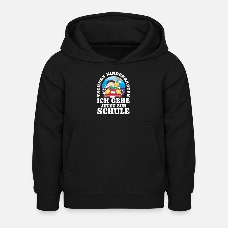 Einschulung Tschüss Kindergarten - Kinder Hoodie - Schwarz