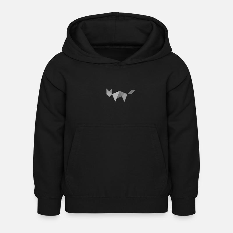 Chat - Tangram - Sweat à capuche Enfant - noir
