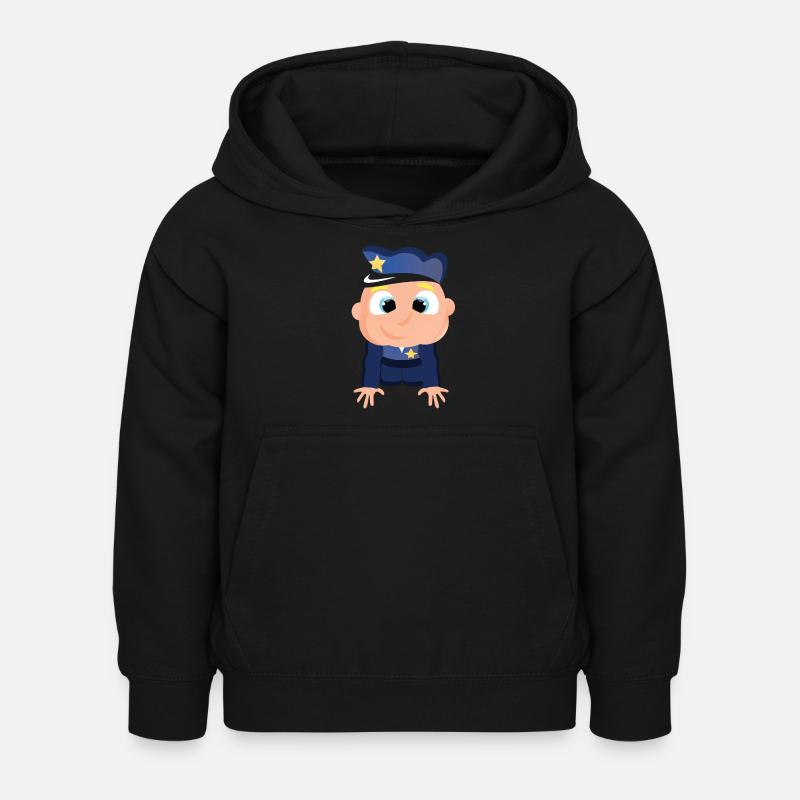 Bébé police - Sweat à capuche Enfant - noir