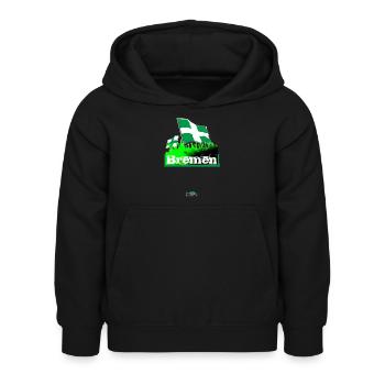 Brême - Sweat à capuche Enfant - noir - Devant - AI Model Kid Female (0cm)