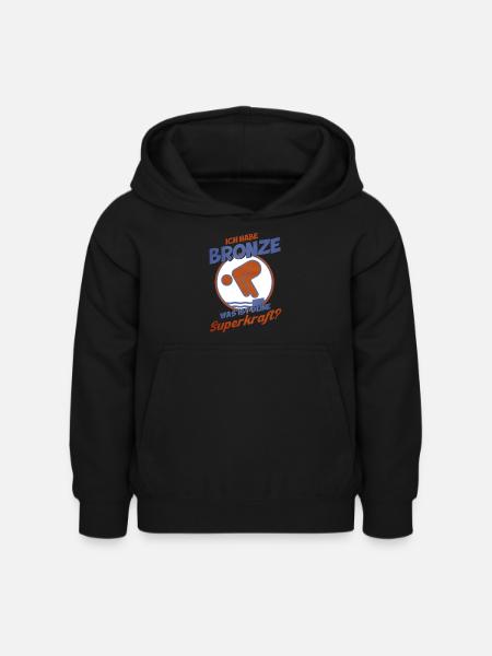 Schwimmer Schwimmprüfung Bronze Geschenk - Kinder Hoodie - Schwarz