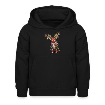 Noël Chihuahua Lover Noël Chien Cadeau de Vacances - Sweat à capuche Enfant - noir - Devant - AI Model Kid Female (0cm)