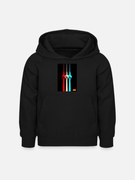 Berliner Fernsehturm - Kinder Hoodie - Schwarz
