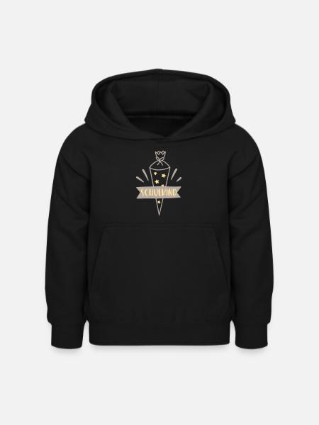 Schultüte Schulkind Sterne - Kinder Hoodie - Schwarz