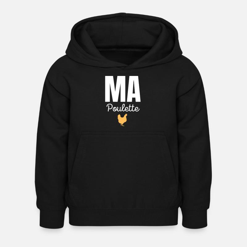 ma poulette - Sweat à capuche Enfant - noir