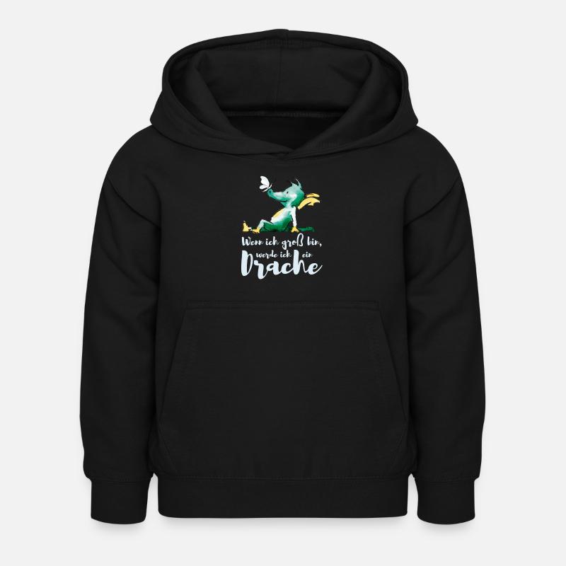 TABALUGA Wenn Ich Groß Bin, Werde Ich Ein Drache - Kinder Hoodie - Schwarz
