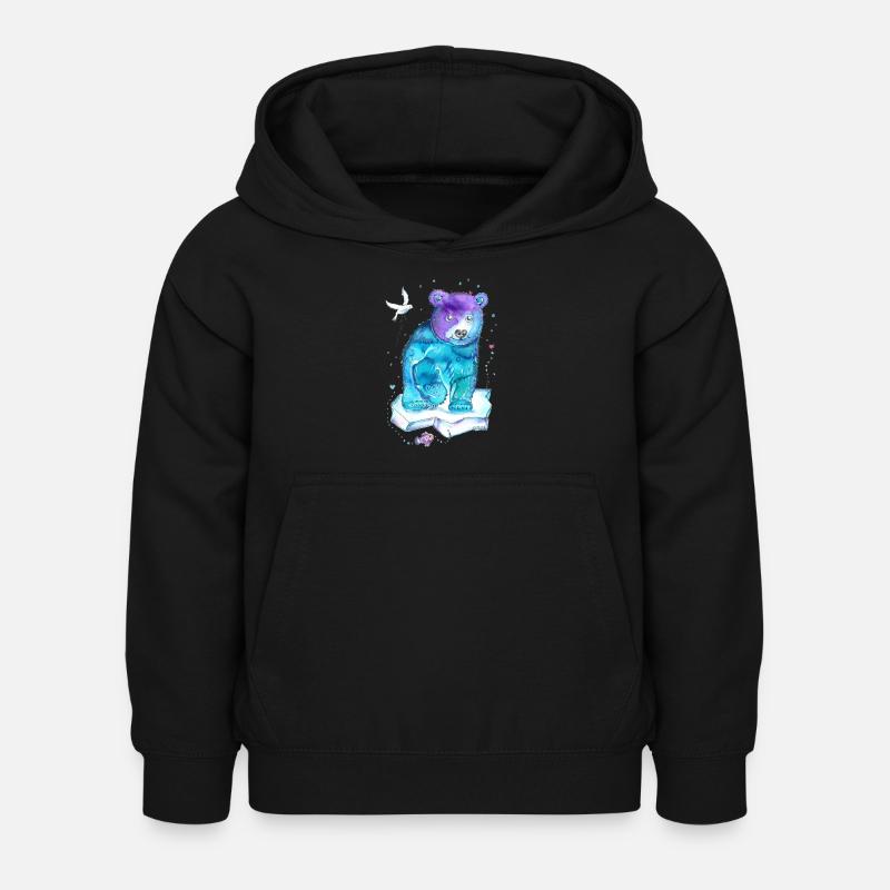 Gute Laune Eisbär - Kinder Hoodie - Schwarz