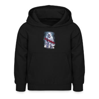 Monster 28 - Kinder Hoodie - Schwarz - Vorne - AI Model Kid Female (0cm)