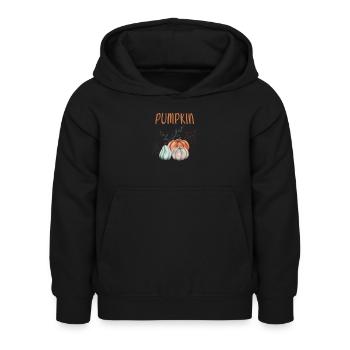 Herbstliche Kürbissaison - Kinder Hoodie - Schwarz - Vorne - AI Model Kid Female (0cm)