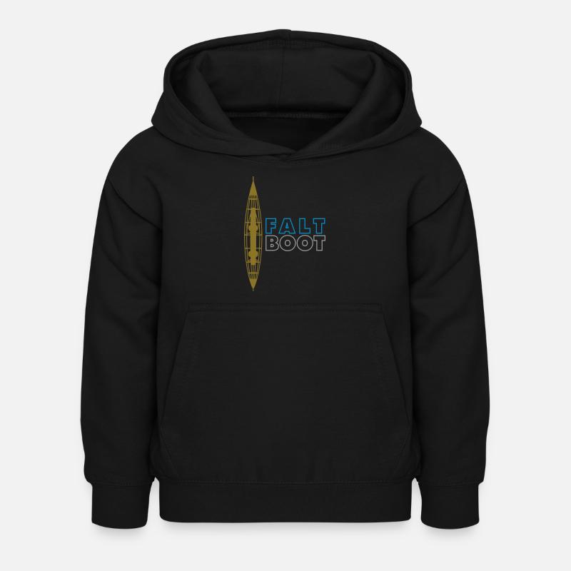 Faltboot - Kinder Hoodie - Schwarz