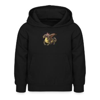Hässlicher Drache - Kinder Hoodie - Schwarz - Vorne - AI Model Kid Female (0cm)
