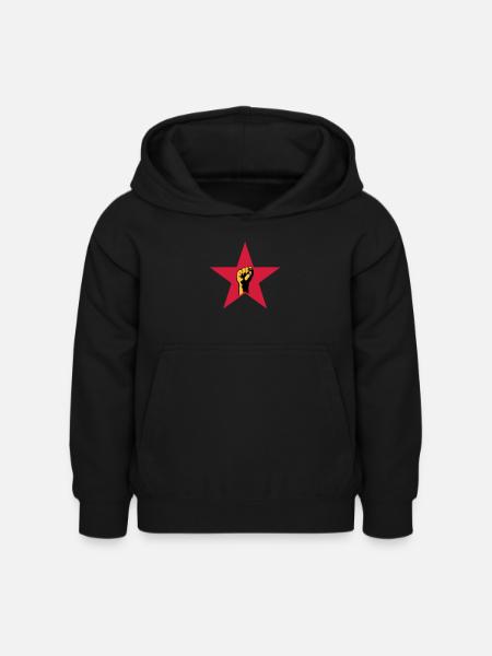 revolution star - Kinder Hoodie - Schwarz