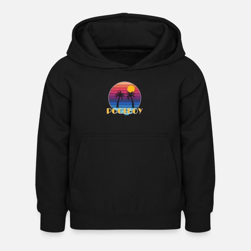 Maître nageur Piscine Poolboy - Sweat à capuche Enfant - noir