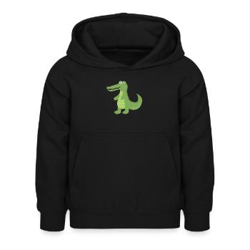 Alligator - Kinder Hoodie - Schwarz - Vorne - AI Model Kid Female (0cm)