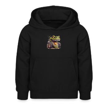 The combine harvester in modern agriculture - Kids Hoodie - black - Front - AI Model Kid Female (0cm)