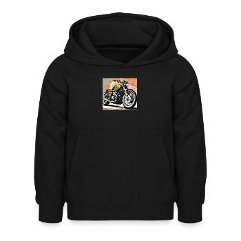 Classic Bike - Kids Hoodie - black - Front - AI Model Kid Female (0cm)