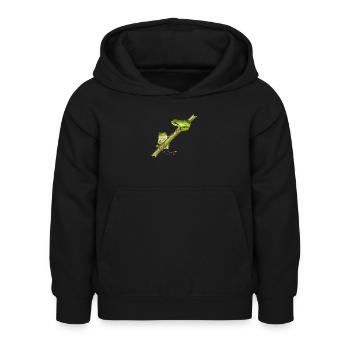 Tree frog - Kids Hoodie - black - Front - AI Model Kid Female (0cm)