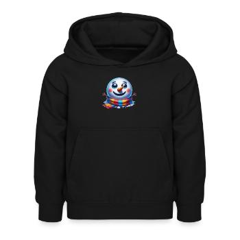 Schnee, viel Spaß! Schneemann-T-Shirt für frostige Tage - Kinder Hoodie - Schwarz - Vorne - AI Model Kid Female (0cm)