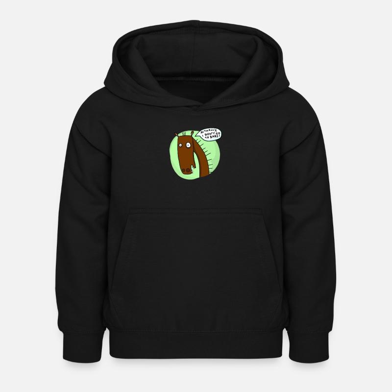 Je ne vais pas dans les bars - Sweat à capuche Enfant - noir