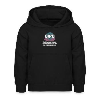Vie Le moment embarrassant entre la vie - Sweat à capuche Enfant - noir - Devant - AI Model Kid Female (0cm)