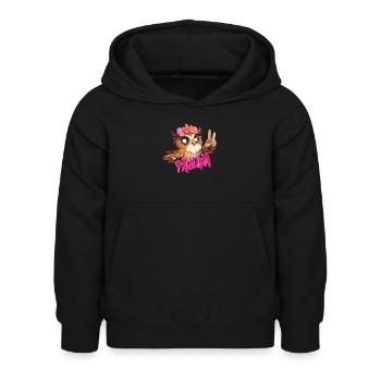 PAULINA - Schöner Mädchen Name mit süßer EULE - Kinder Hoodie - Schwarz - Vorne - AI Model Kid Female (0cm)