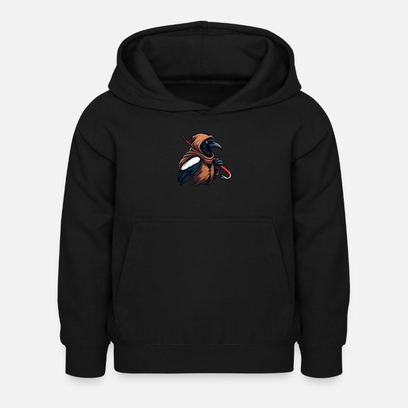 Pie voleuse - Sweat à capuche Enfant - noir