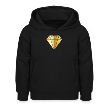 Or diamant - Sweat à capuche Enfant - noir - Devant - AI Model Kid Female (0cm)