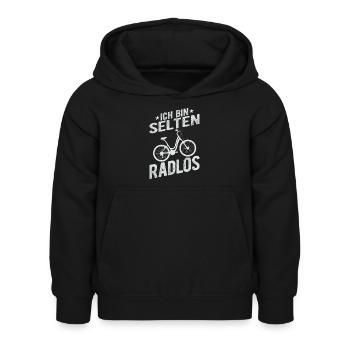 Selten Radlos Fahrrad Radsport Fahrradfahrer Bike - Kinder Hoodie - Schwarz - Vorne - AI Model Kid Female (0cm)