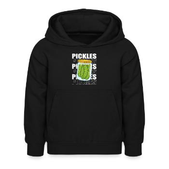 Gurke Gurken Essiggurke - Kinder Hoodie - Schwarz - Vorne - AI Model Kid Female (0cm)