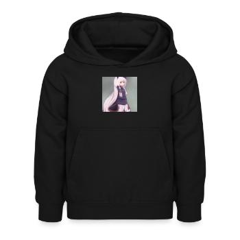Anime - Kinder Hoodie - Schwarz - Vorne - AI Model Kid Female (0cm)