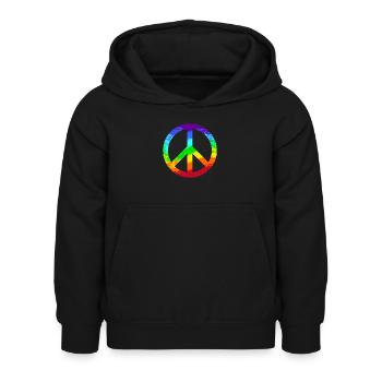 Pacifique Reggae signe de paix - Sweat à capuche Enfant - noir - Devant - AI Model Kid Female (0cm)